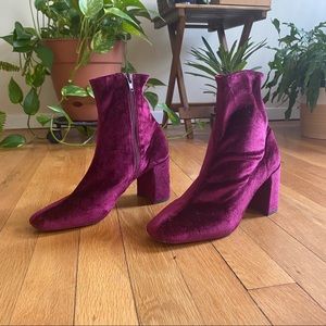 Jeffrey Campbell Velvet Sock Boots